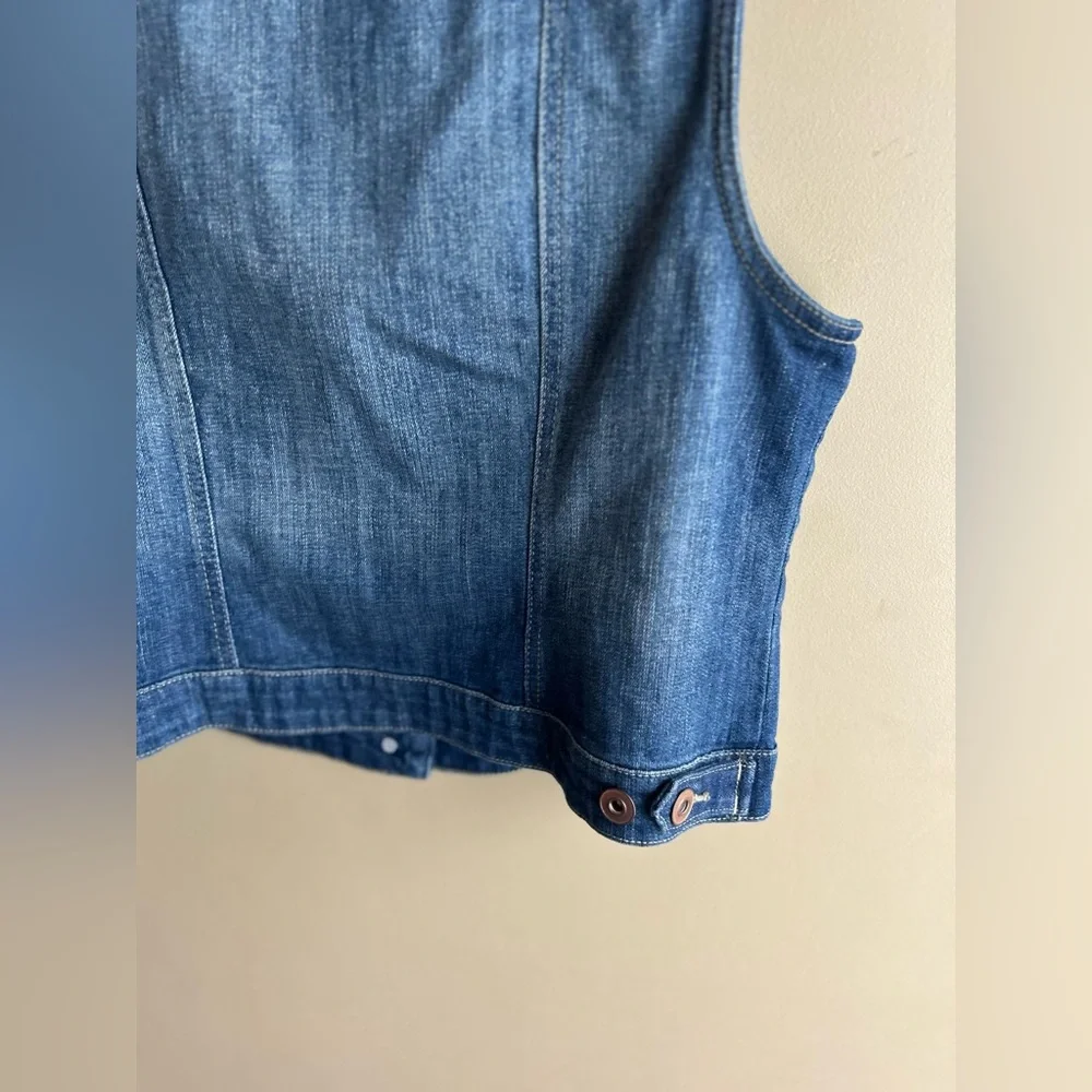 Cotton denim vest - Picture 8 of 11